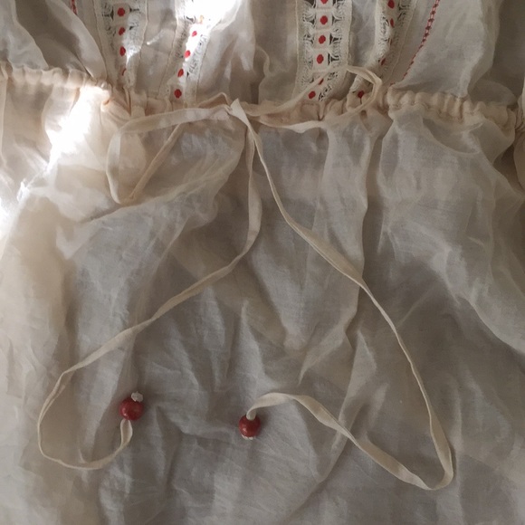 Zara Boho Silk Drawstring top.  Small - Picture 7 of 7